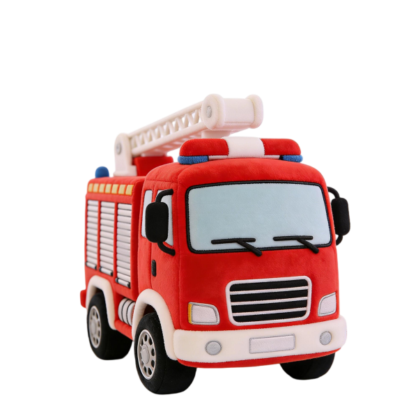 Red Fire Truck Soft Plush Stuffed Vehicle Toy for Kids(30 Inches)